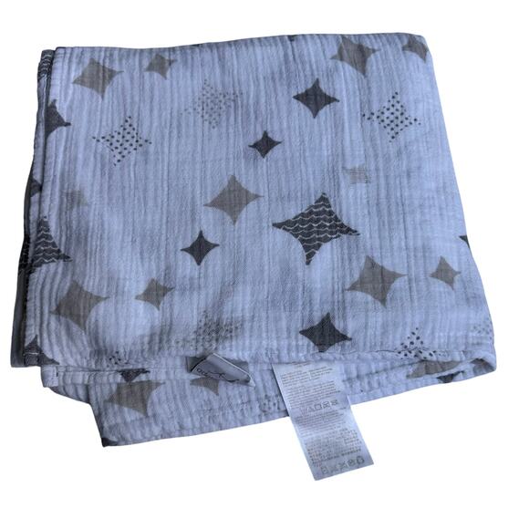 Aden + Anais White star Bamboo Swaddle Blanket - Picture 1 of 3
